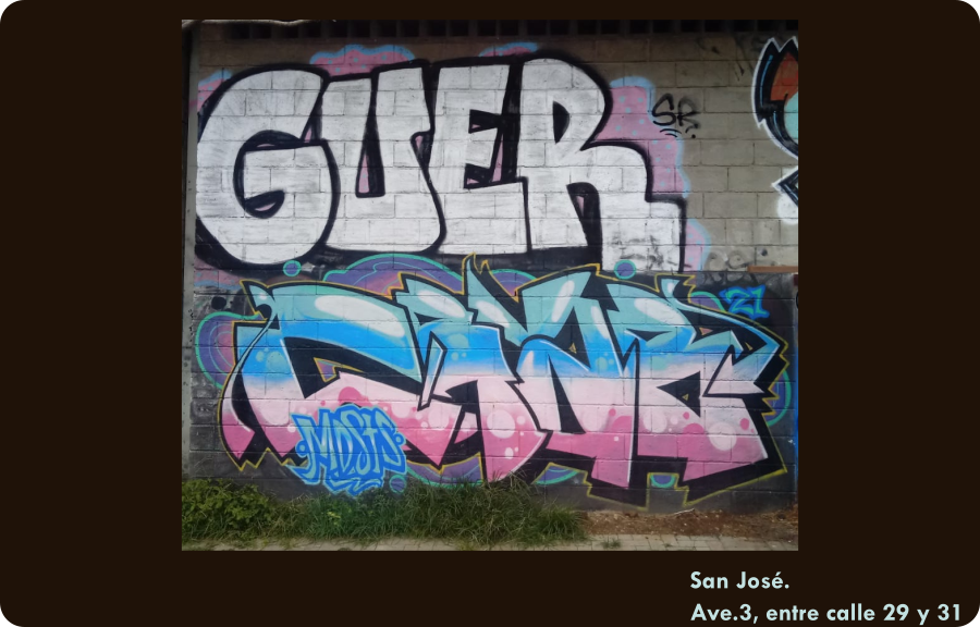 Palabras no légibles en estilo grafiti
